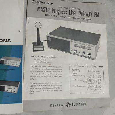Mobile radio Mastr Progress line two-way FM Stations with magnetic microphone Tested and has volume.