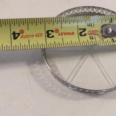 One Dozen Antique Sterling Silver and Glass Beverage Coasters- Approx 3" in Diameter