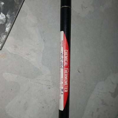 Chemical thermometer TH-2 with machine that has a galvanized metal tray inside