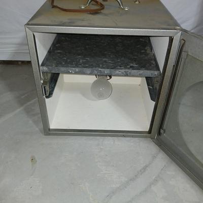 Chemical thermometer TH-2 with machine that has a galvanized metal tray inside