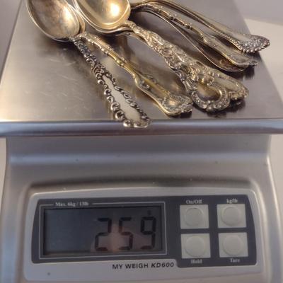 Assorted Sterling Silver Spoons- Approx Total Weight 259 Grams