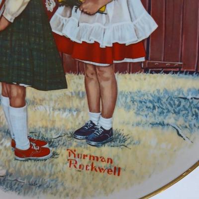 Two Gorham Norman Rockwell Collectible plates - Reflections on the Future and Missing tooth