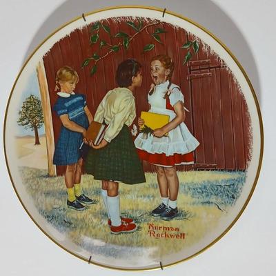 Two Gorham Norman Rockwell Collectible plates - Reflections on the Future and Missing tooth