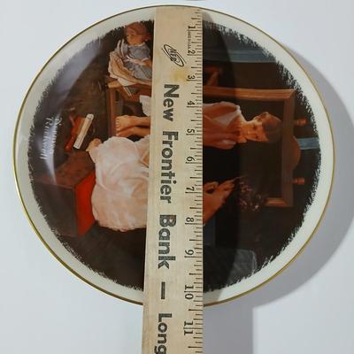 Two Gorham Norman Rockwell Collectible plates - Reflections on the Future and Missing tooth