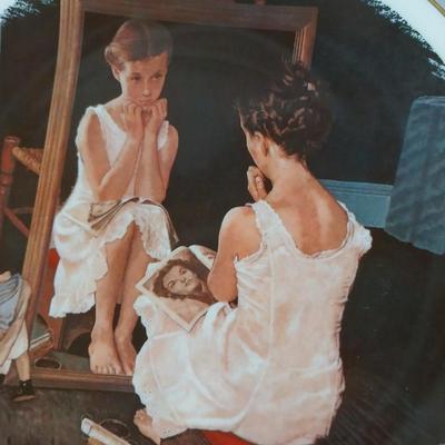Two Gorham Norman Rockwell Collectible plates - Reflections on the Future and Missing tooth
