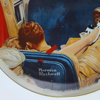 Two Gorham Norman Rockwell Collectible plates - Uninvited Guest and The Challenge
