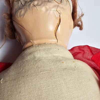 Vintage Composition Girl Doll Unmarked 17" Tall