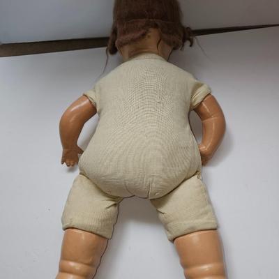 Vintage Composition Girl Doll Unmarked 17" Tall