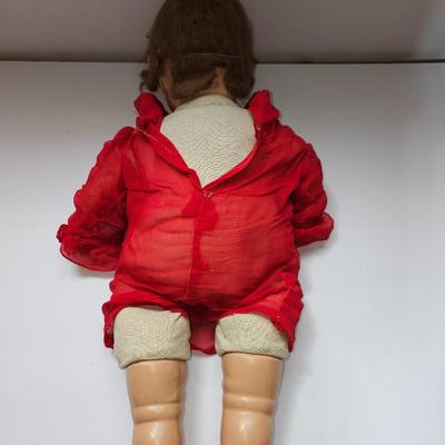 Vintage Composition Girl Doll Unmarked 17" Tall