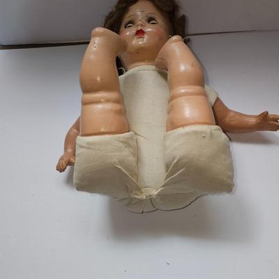 Vintage Composition Girl Doll Unmarked 17" Tall