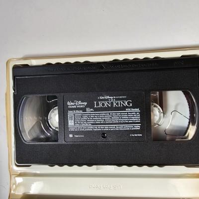 Panasonic Video Cassette Recorder VHS player VCR with an assortment of collectible Disney tapes