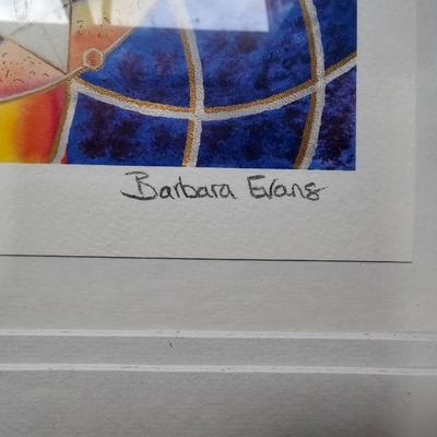 Framed original artwork of Barbara Evans "New Earth" and "Shift of the Ages" Crystal wings healing art