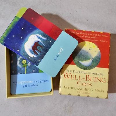 The teachings of Abraham Well-Being cards and The Souls Journey Lesson cards
