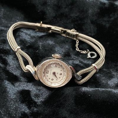 LOT 316: Vintage Hamilton Ladies 14K White Gold Watch