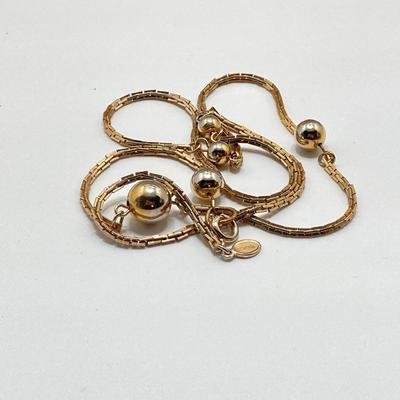 LOT 318: Vintage Uhrex Desk Clock with Collection of Gold Tone and Silver Tone Necklaces