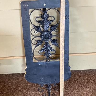 LOT 601225: Garden Decor - Metal Heron, Resin Hanging Planter and Statue "so you think this is a salad bar?"