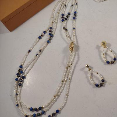 Seed Pearl Necklaces and Earrings