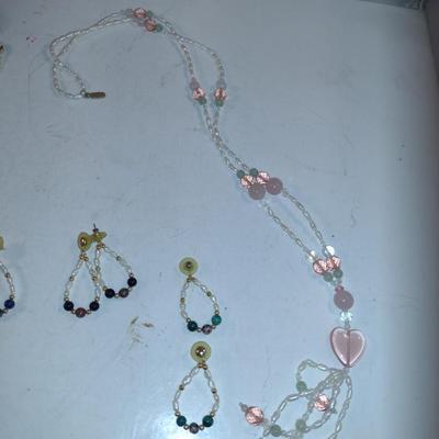 Seed Pearl Necklaces and Earrings