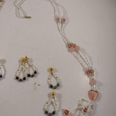 Seed Pearl Necklaces and Earrings
