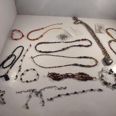 Collection of Glass and Stone Jewelry