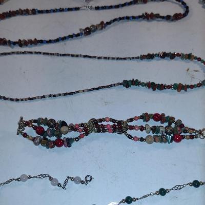 Collection of Glass and Stone Jewelry