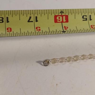 Vintage Uranium Glass Graduated Faceted Bead Necklace- Approx 17" Long