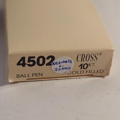 Cross 10Kt Gold Filled Ball Pen with Box- Monogrammed for Employee of JCP&L