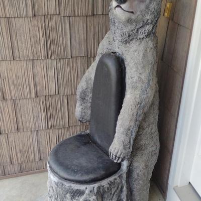 Resin Bear Design Seat (Choice A- Front Porch)