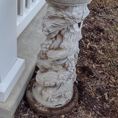 Concrete Bird Bath Base- Approx 27" Tall