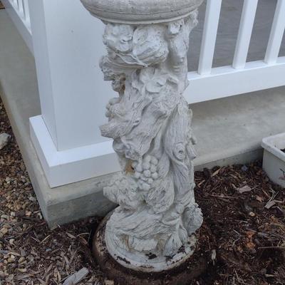 Concrete Bird Bath Base- Approx 27" Tall