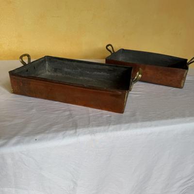 Copper Clad Roasting Pans and Large Serving Platter (P-BM)