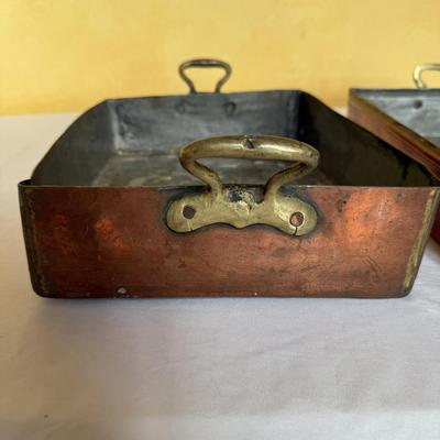 Copper Clad Roasting Pans and Large Serving Platter (P-BM)