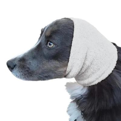 White Large Happy Hoodie Comfort Band for Dog Washing, Anxiety, Nail Clipping, etc