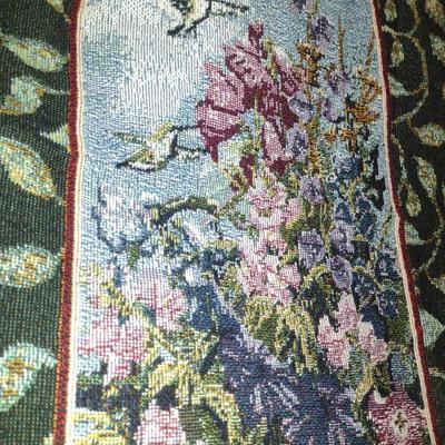 Woven Blanket Set- Bird Design with Dark Background
