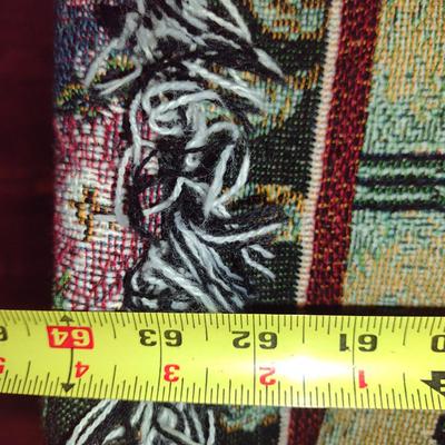 Woven Blanket Set- Bird Design with Dark Background