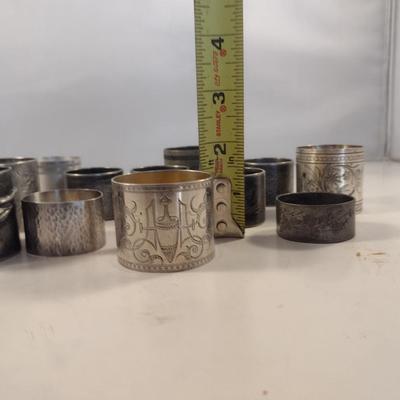Collection of Assorted Metal Napkin Rings