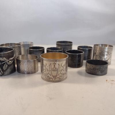 Collection of Assorted Metal Napkin Rings