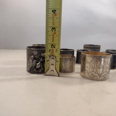 Collection of Assorted Metal Napkin Rings