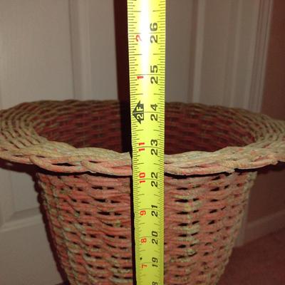 Wicker Plant Stand with Flower Pots and Baskets