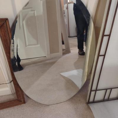 Beveled Wall Mirror and Frame Parts