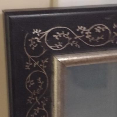 Large, Asian Design Art- Framed Under Glass- Approx 52" x 42"