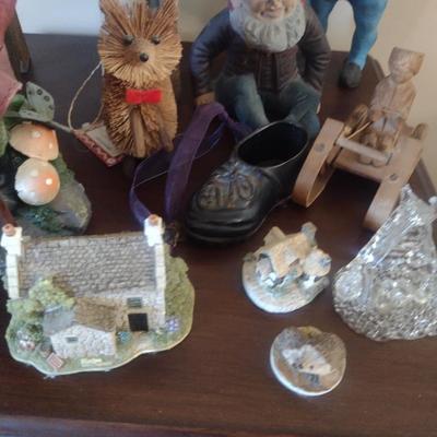 Collection of Home Decor- Gnomes, Amberina Glass