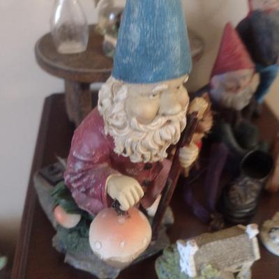 Collection of Home Decor- Gnomes, Amberina Glass