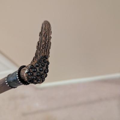 Antique Handle Deer Antler Walking Cane