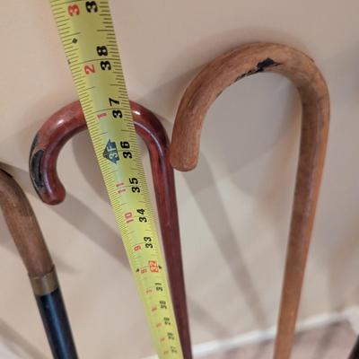 Assortment Of Wooden Walking Sticks