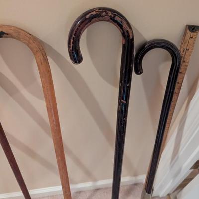 Assortment Of Wooden Walking Sticks