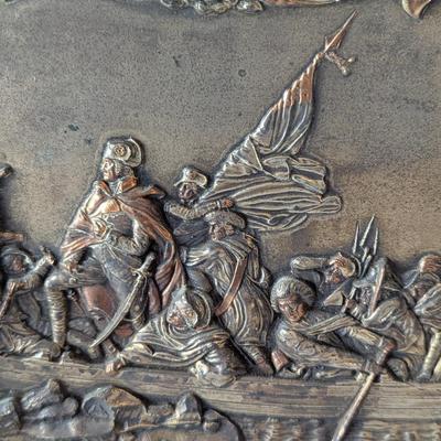 Framed George Washington Crossing The Delaware Metal Art