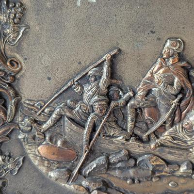 Framed George Washington Crossing The Delaware Metal Art