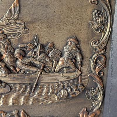 Framed George Washington Crossing The Delaware Metal Art
