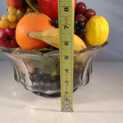 Glass Bowl with Assorted Decorative Fruit